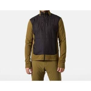NEW HELLY HANSEN men's versalite hybrid fleece jacket in sepia